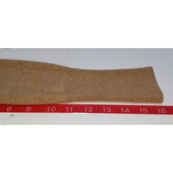 J Crew 100% Cashmere V Neck Boyfriend Sweater Women XXS Camel Tan Preppy Capsule - Picture 7 of 7